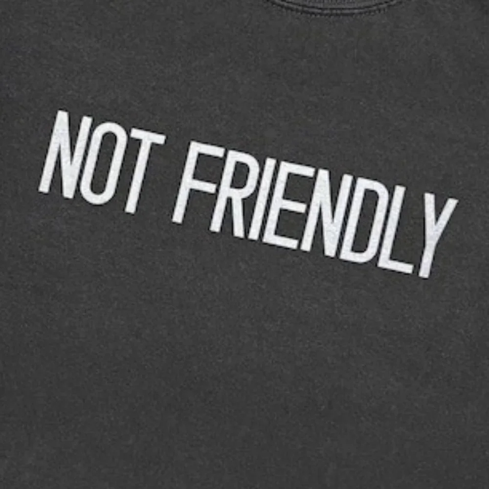Not Friendly Tee, Funny Dog Lover Tshirt - Picture 2 of 3